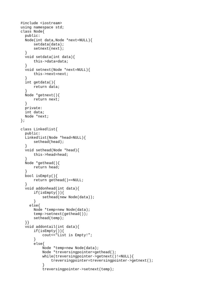 Singly Linked List | PDF