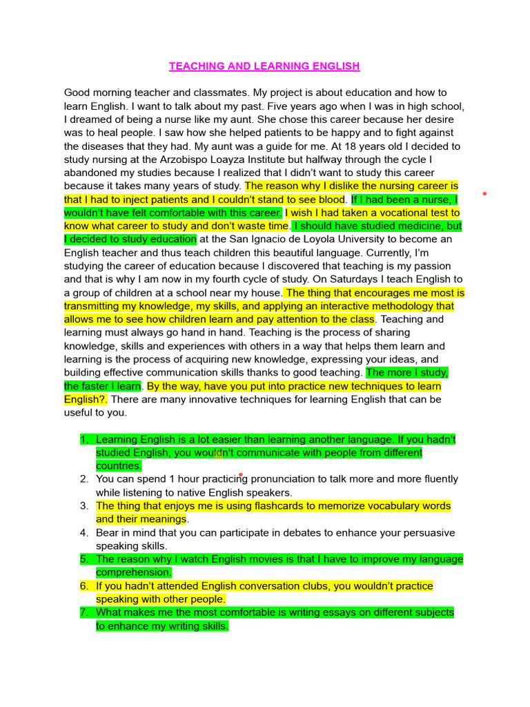 Effective Techniques for Learning English | PDF | English Language ...
