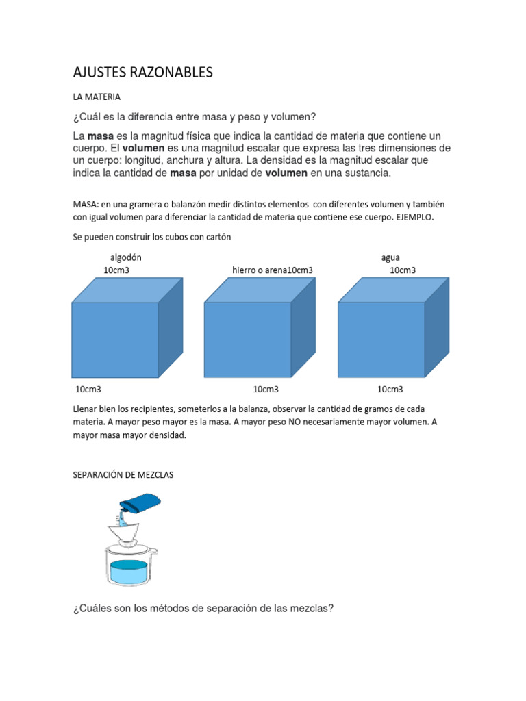 Ajustes Razonables Biologia | PDF