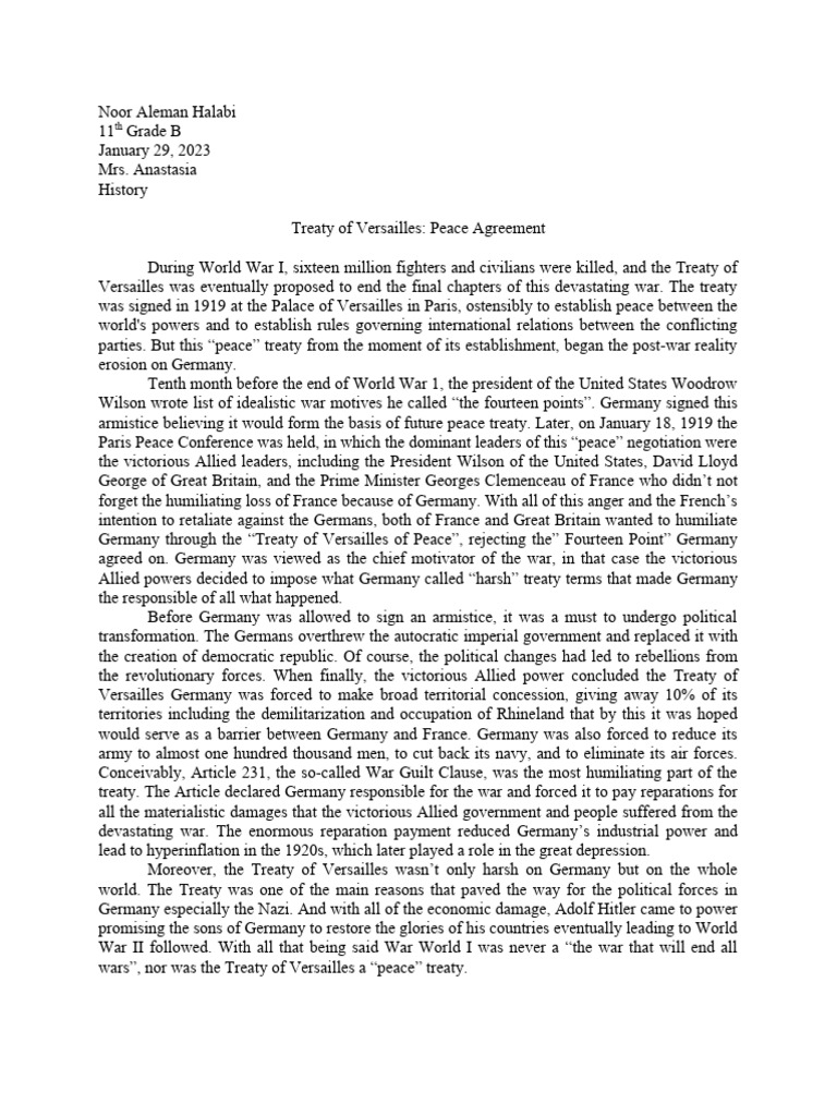 Germany | PDF | Treaty Of Versailles | World War I Reparations