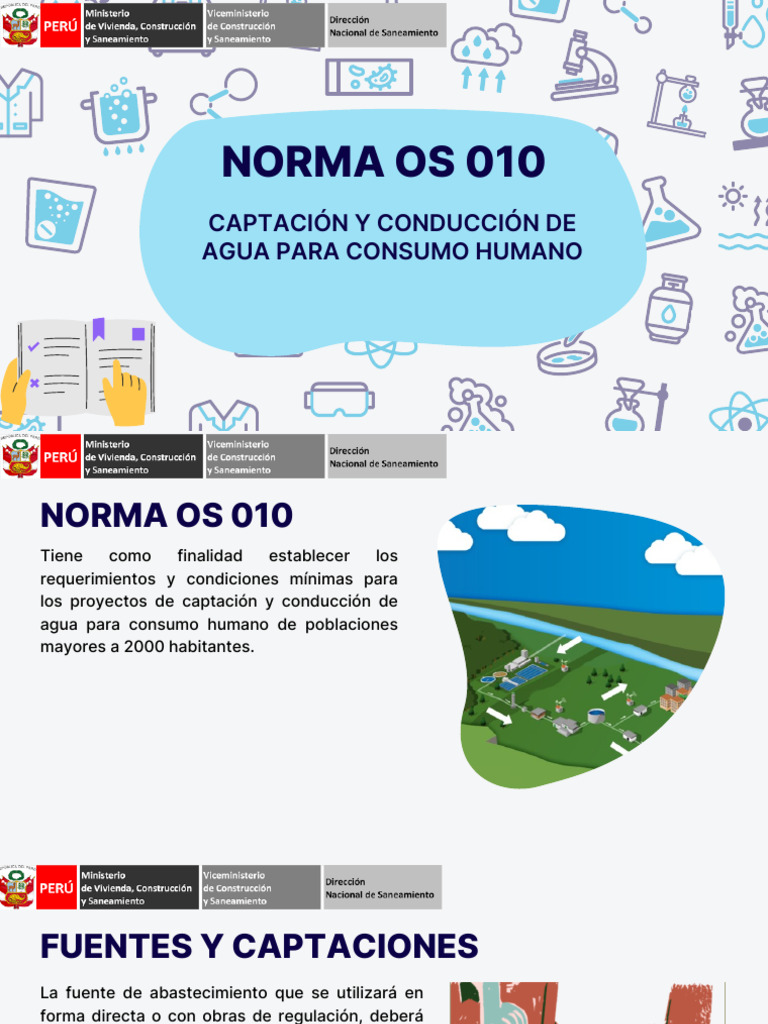 Norma OS 010: Captación de Agua Potable | PDF | Agua subterránea | Agua