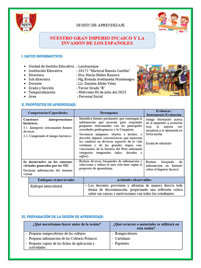 Aprendizaje sobre el Imperio Incaico | PDF | Imperio Inca | Aprendizaje