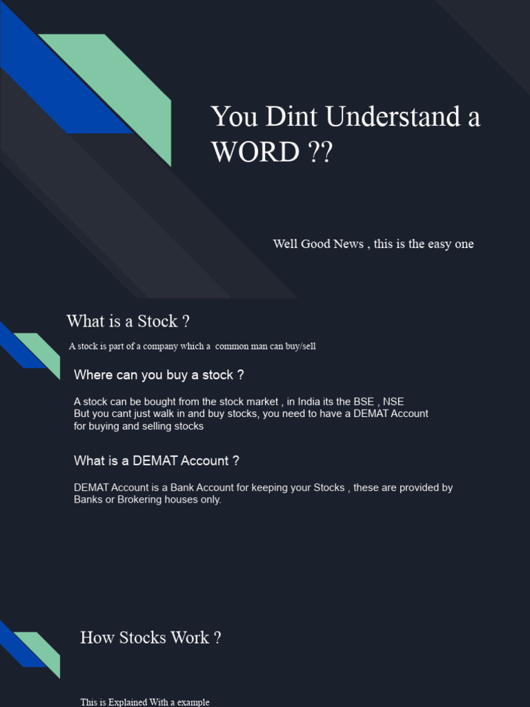 What Is A Stock ? | PDF