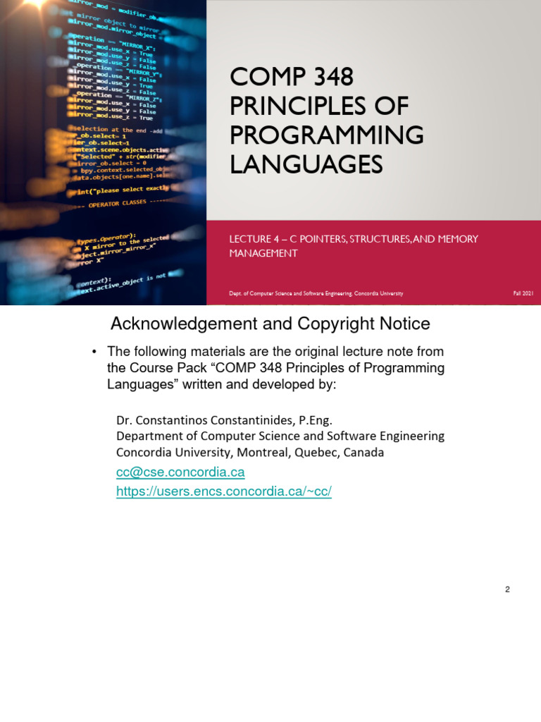 comp348.04.c.programming.part-ii | Download Free PDF | Pointer ...