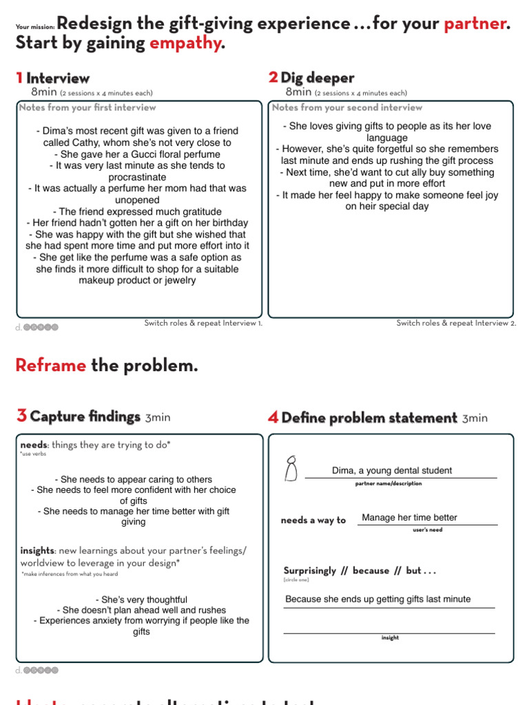 Redesigning the Gift-Giving Process | PDF | Gift