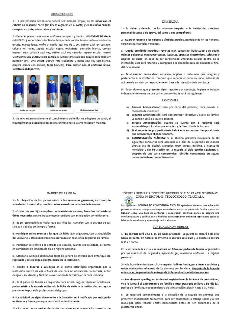 Normas de Convivencia Escolar 2023 | PDF | Escuelas | Maestros