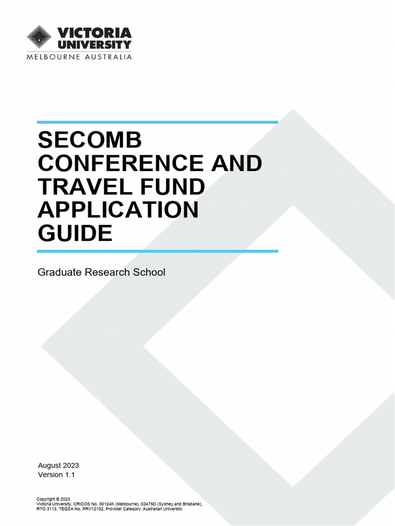 Secomb Conference and Travel Fund Application Guide - 0 | PDF | Doctor ...