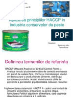 Aplicarea Principiilor HACCP in Industria Conservelor de Peste