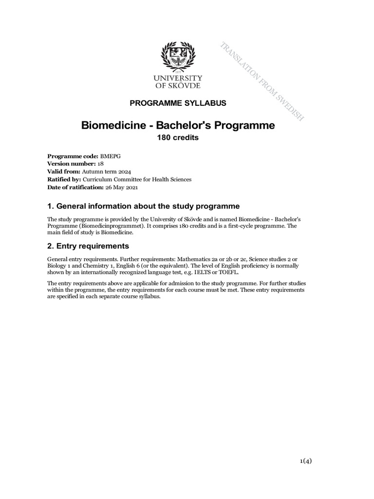 Programme-Syllabus BMEPG | PDF | Academic Degree | Knowledge