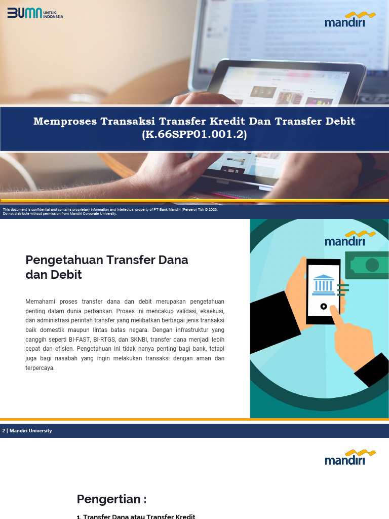 Proses Transfer Kredit dan Debit Bank | PDF