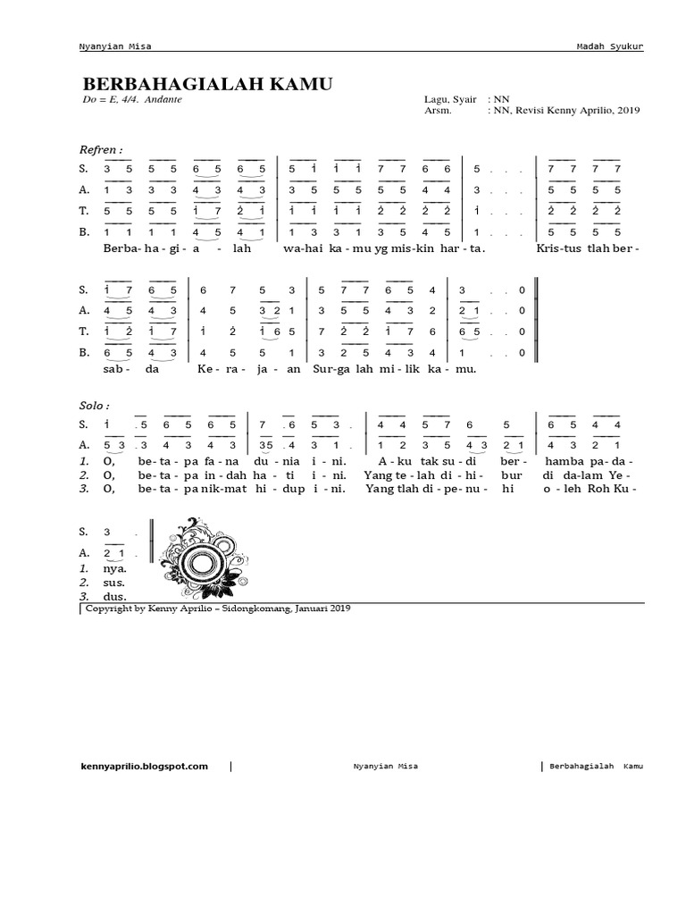 8madah Syukur - Berbahagialah Kamu | PDF