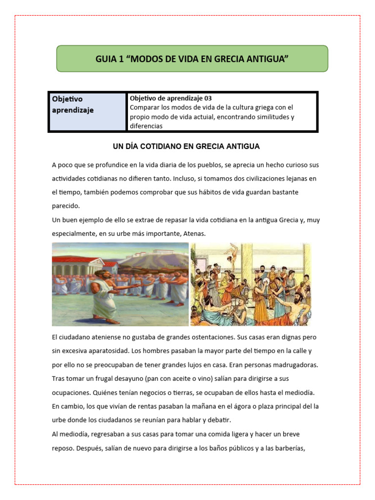 Vida Cotidiana en la Antigua Grecia | PDF | Antigua Grecia