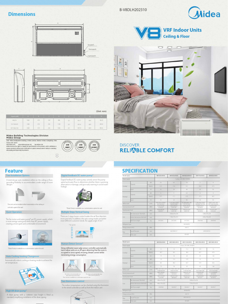 PD - Midea - V8 Ceiling Floor - VRF - Brochure - 20231016 - V1 | PDF ...