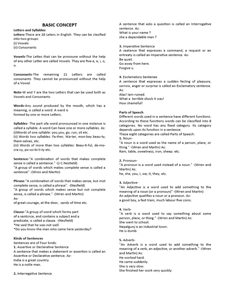 Understanding English Grammar Basics | PDF | Grammatical Number | Plural