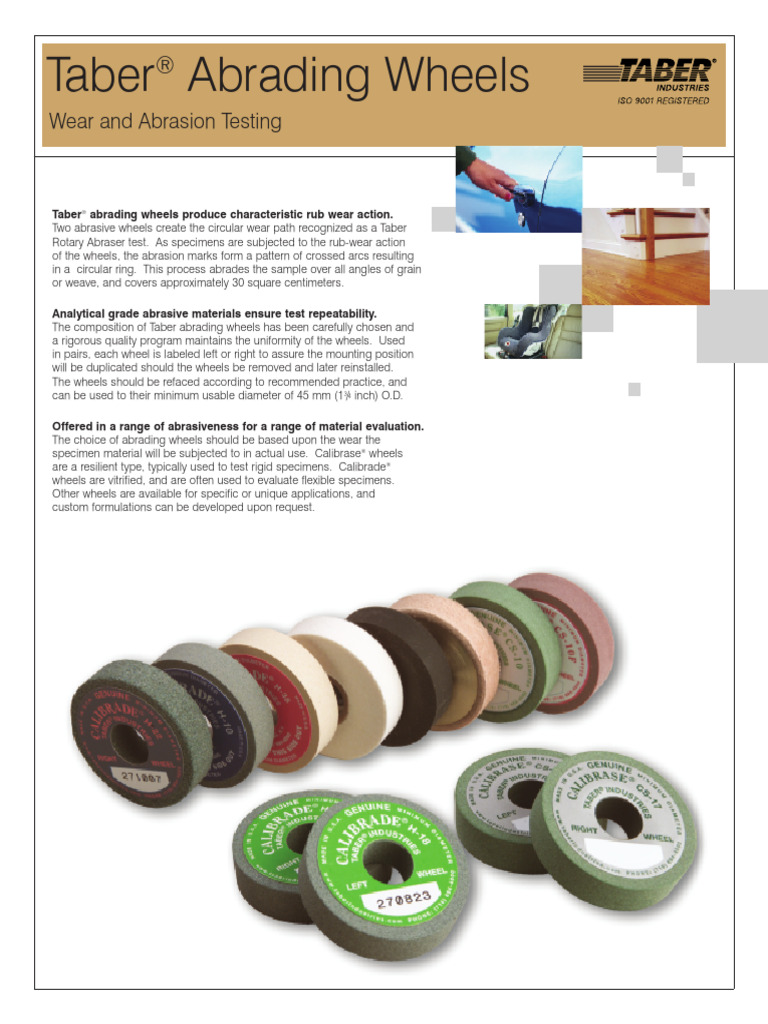2020-11-11 Taber Abrading Wheels | PDF | Abrasive | Textiles