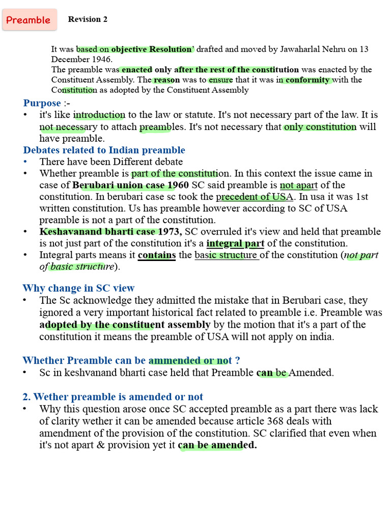 Preamble of Indian Constitution A Different Perspective | PDF | Poverty ...