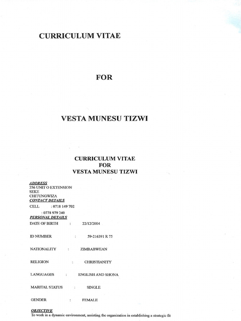 Curriculum Vitae | PDF