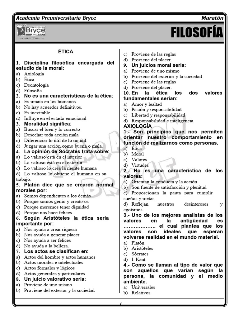 Maraton Letras 7 Marzo 11 | PDF | Moralidad | Immanuel Kant