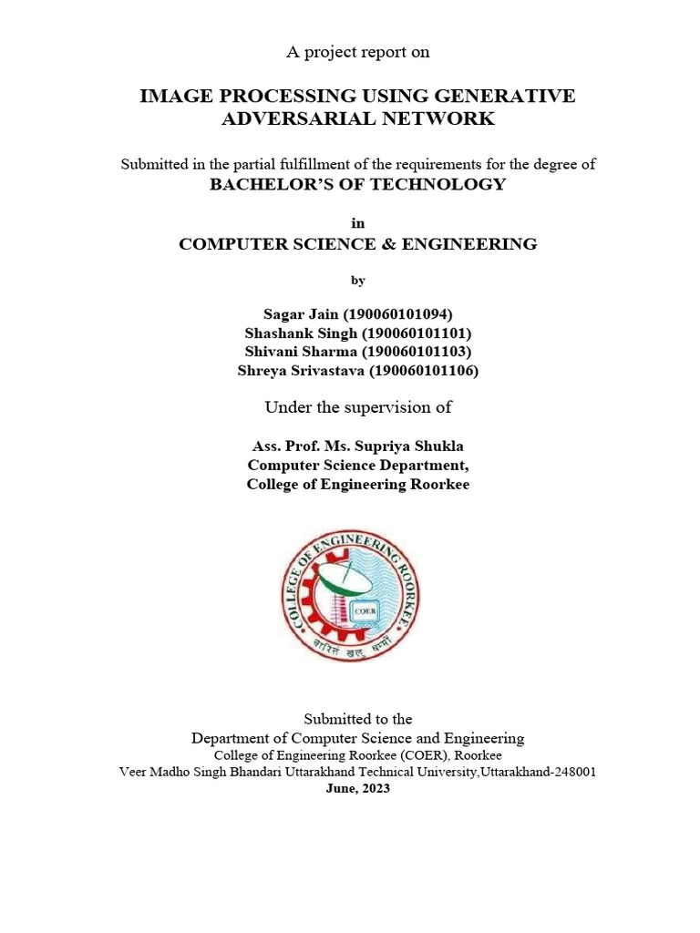 Image Processing with GANs Report | PDF | Deep Learning | Artificial ...