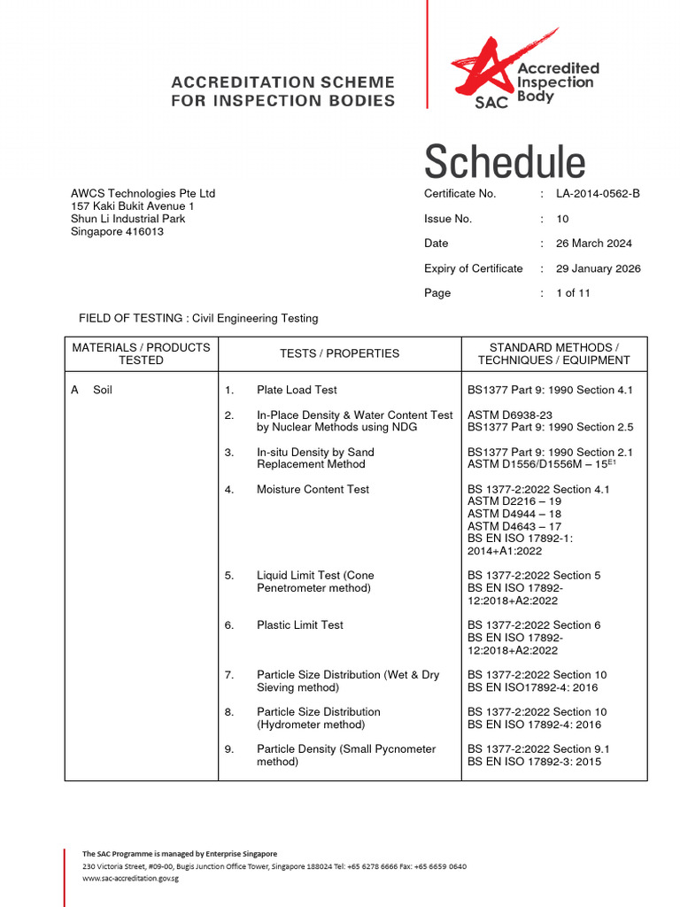 AWCS Technologies Testing Certification | PDF | Concrete | Construction ...
