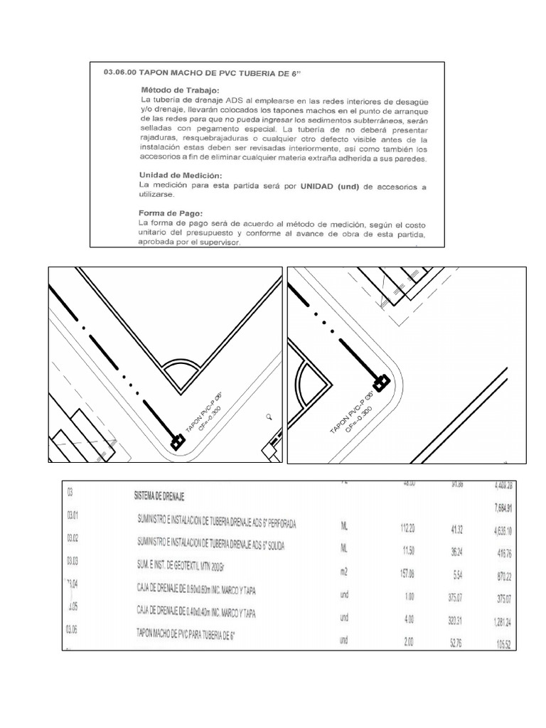 Tapon Macho para Tuberia Ads de 6 Pulgada | PDF