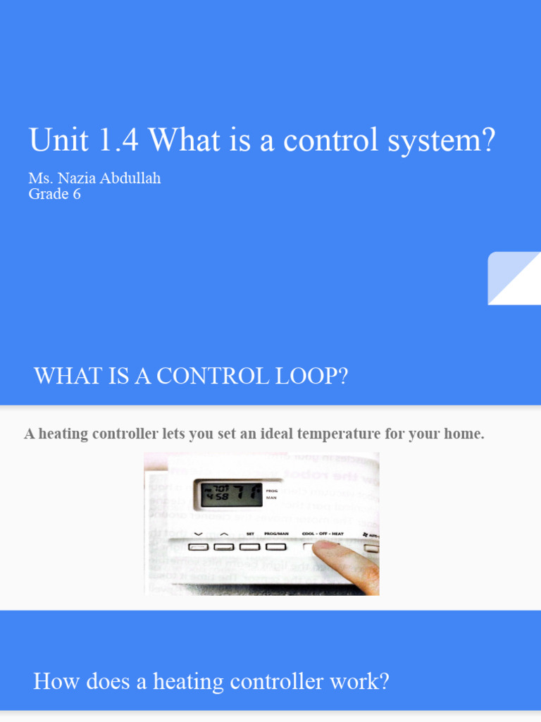 Unit 1.4 - Control Systems | PDF