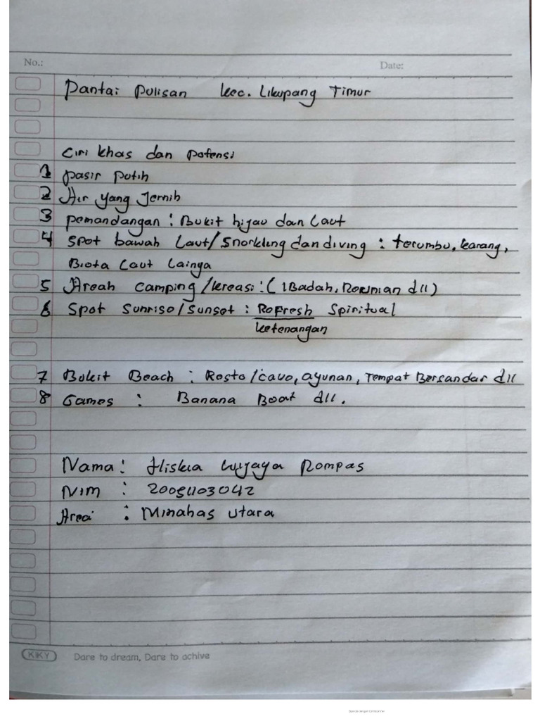Hiskia Rompas - Ekowisata Bahari | PDF