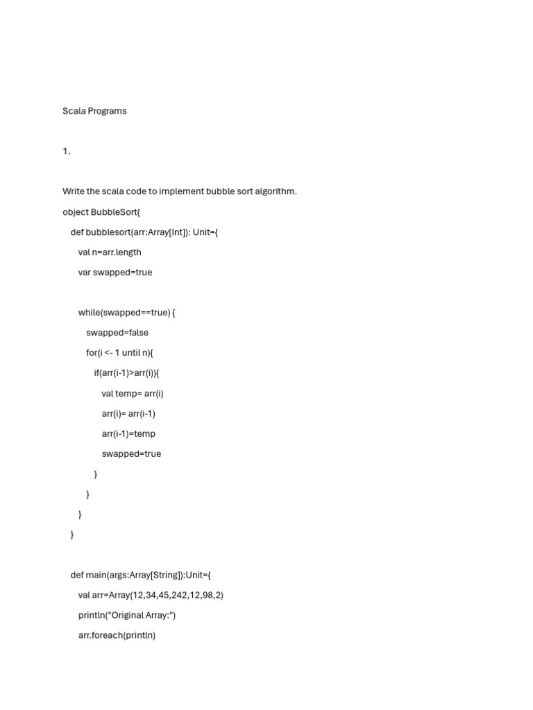 Scala Program Examples and Implementations | PDF | Apache Spark | Scala ...