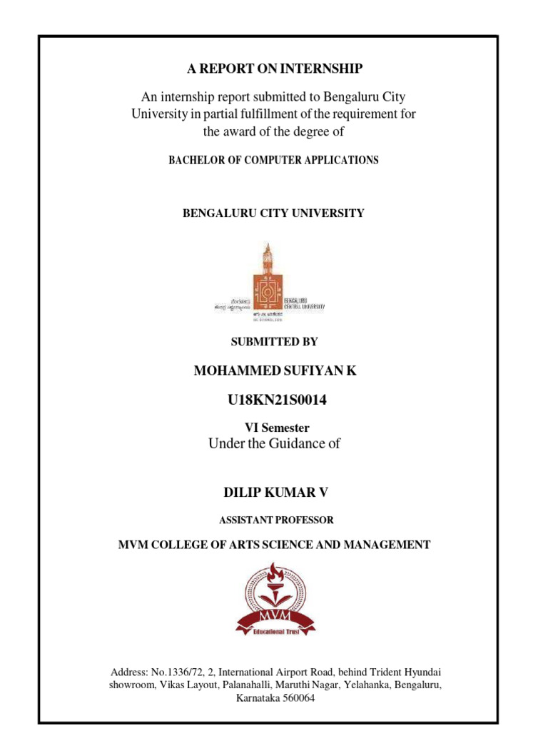 Internship Report: BCA at The Website Makers | PDF | Web Development ...