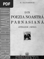 Din Poezia Noastra Parnasiana - Antologie Critica | PDF