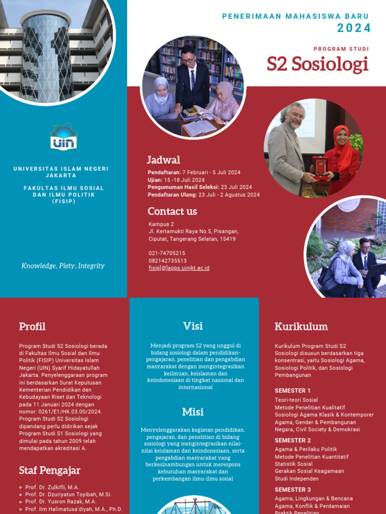 Program S2 Sosiologi UIN Jakarta | PDF | Ilmu Sosial | Pengembangan Diri