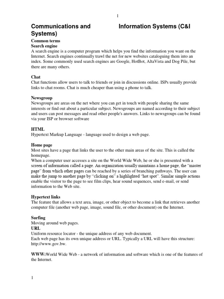 Overview of Communication Systems | PDF | World Wide Web | Internet & Web