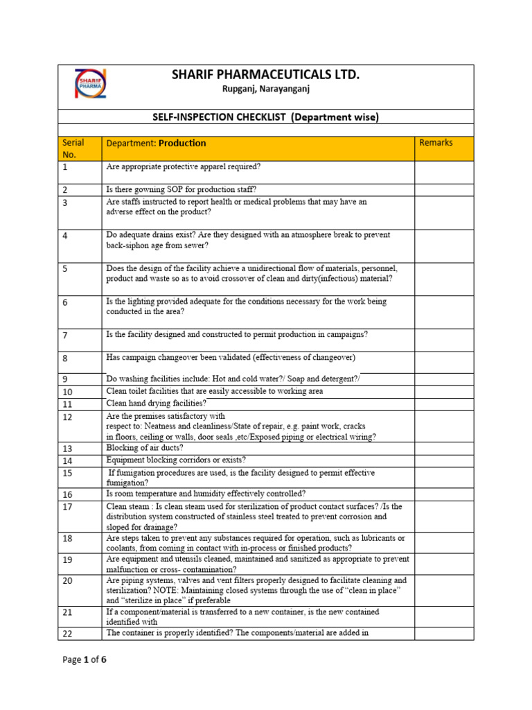 self-inspection-checklist-dept-wise-pdf-sterilization