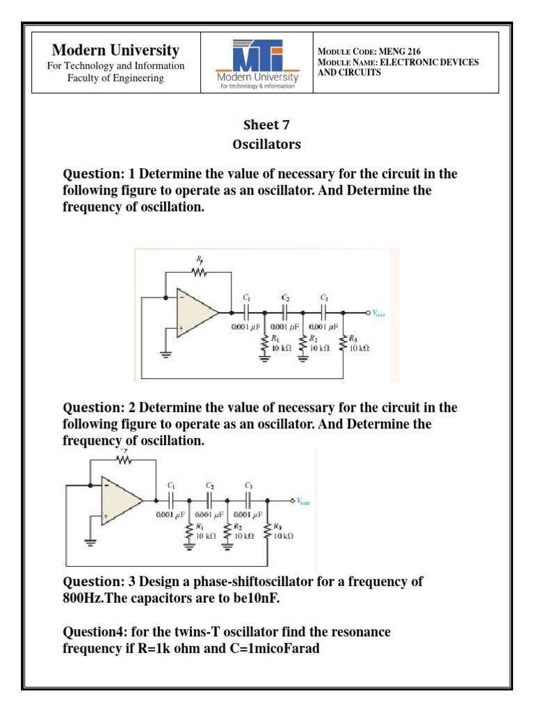 Sheet 7 Old | PDF