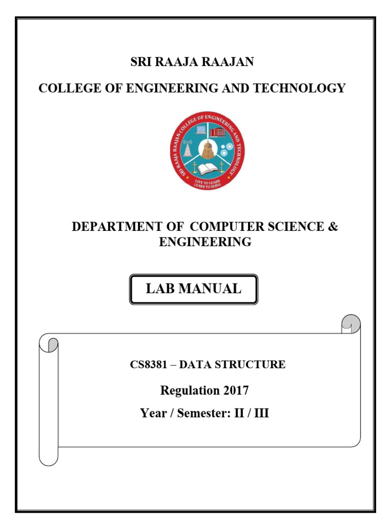 Cs8381-Data Structures Laboratory-669982130-Cse Ds Lab Manual (Asmath ...