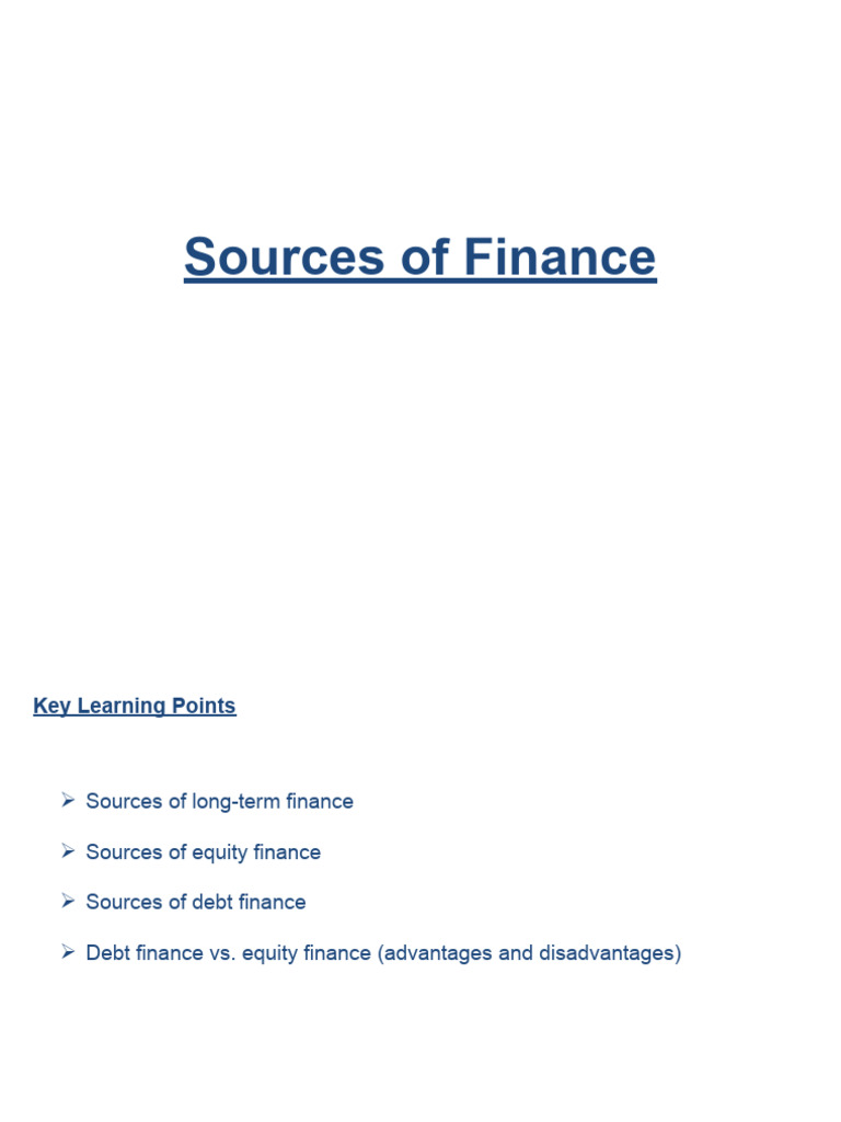 Corporate Finance - SoF1 - Sources of Finance - Student | PDF | Stocks ...