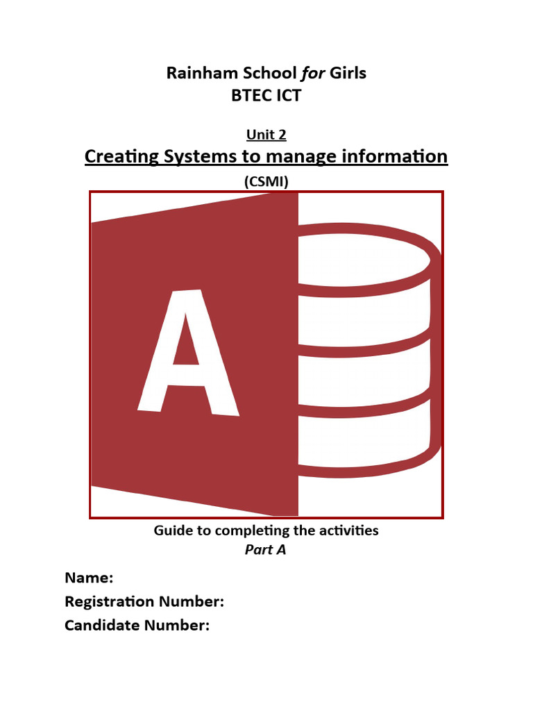 BTEC ICT Unit 2 CSMI Activity Guide | PDF | Computing | Data Management