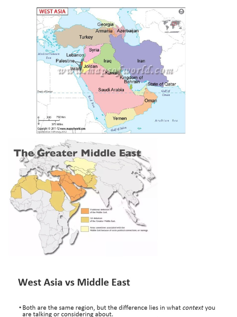 West Asia vs Middle East Explained | PDF | Golan Heights | Israel