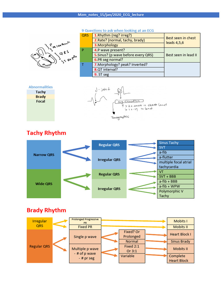 ECG quick guide | PDF | Electrophysiology | Cardiovascular Diseases