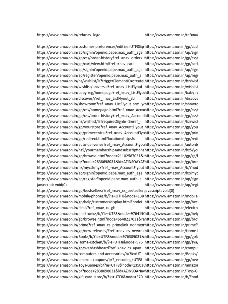Amazon link list file pdf