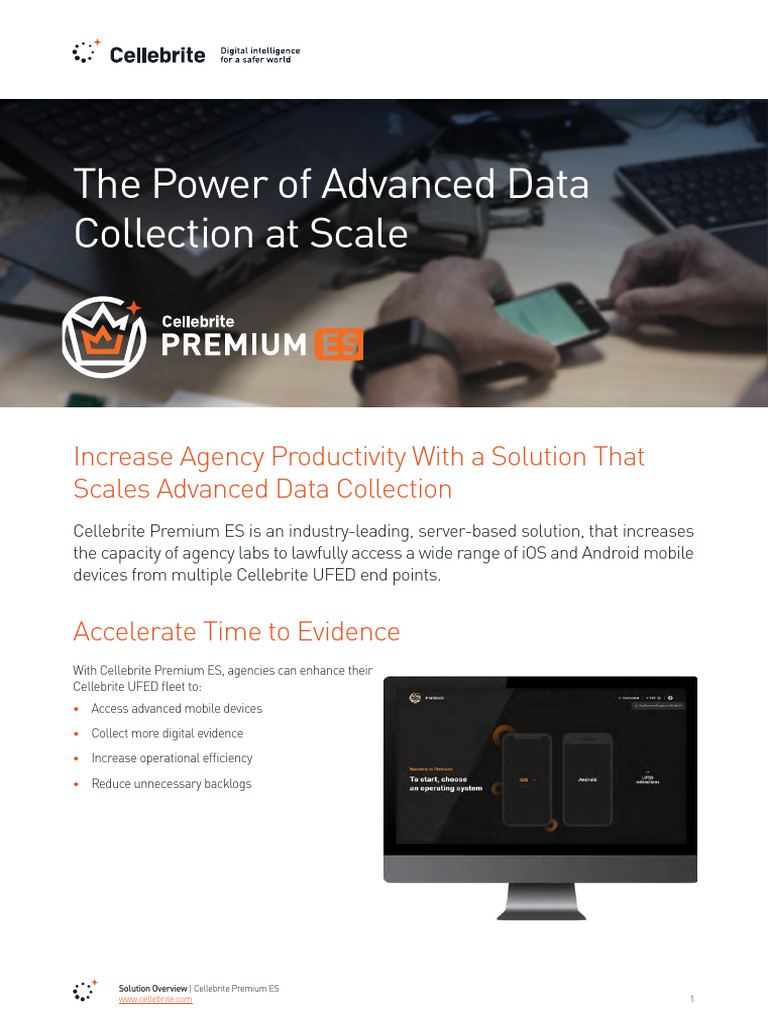 Cellebrite Premium ES Overview | PDF | Scalability | Ios