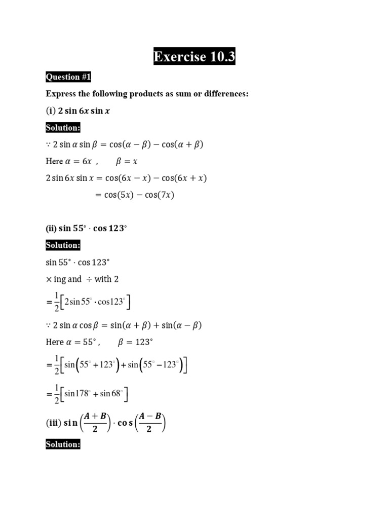 Math class 11 chapter 10 ex 10 3 kpk book fedral board pdf