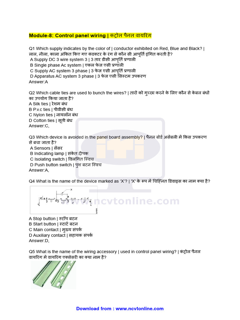Module-8 - Control Panel Wiring | PDF