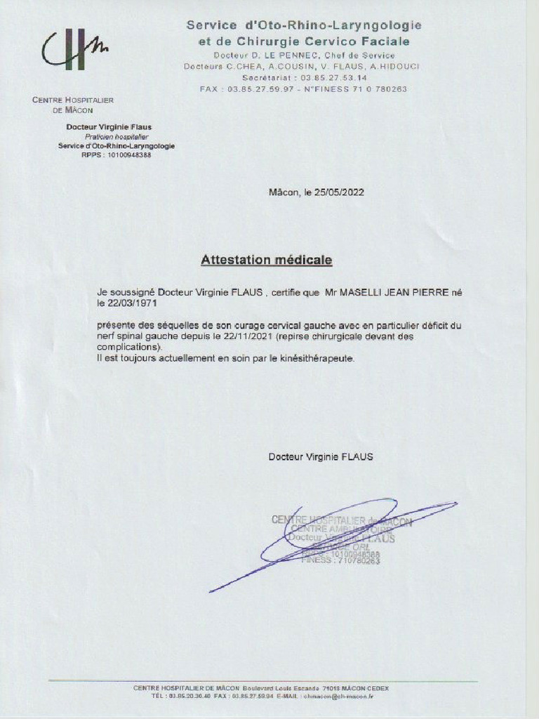 Attestation M dicale PDF