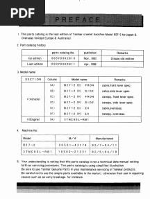 Yanmar Excavator B27-2 Electrical Wiring Diagrams + Parts Catalog