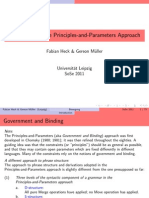 Constraints in The Principles-and-Parameters Approach: Fabian Heck & Gereon M Uller