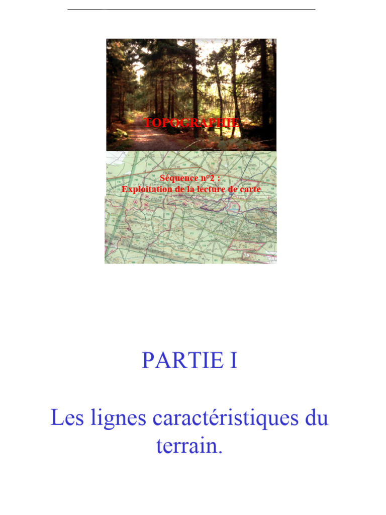 Lignes de crête et thalwegs en topographie | PDF | Paysage | Sciences ...