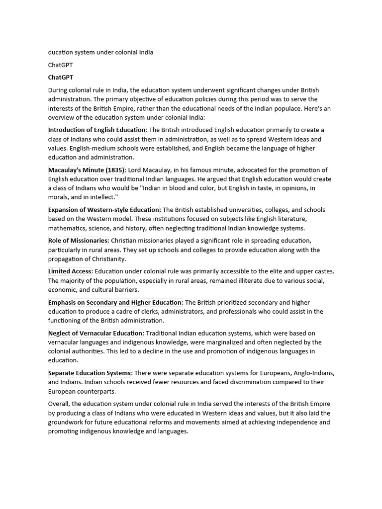 Education After Independance | PDF | British Raj | Private School