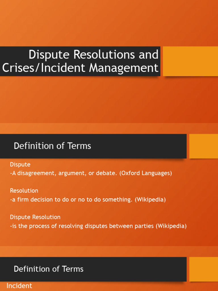 Dispute Resolution and Conflict Management | PDF | Mediation ...