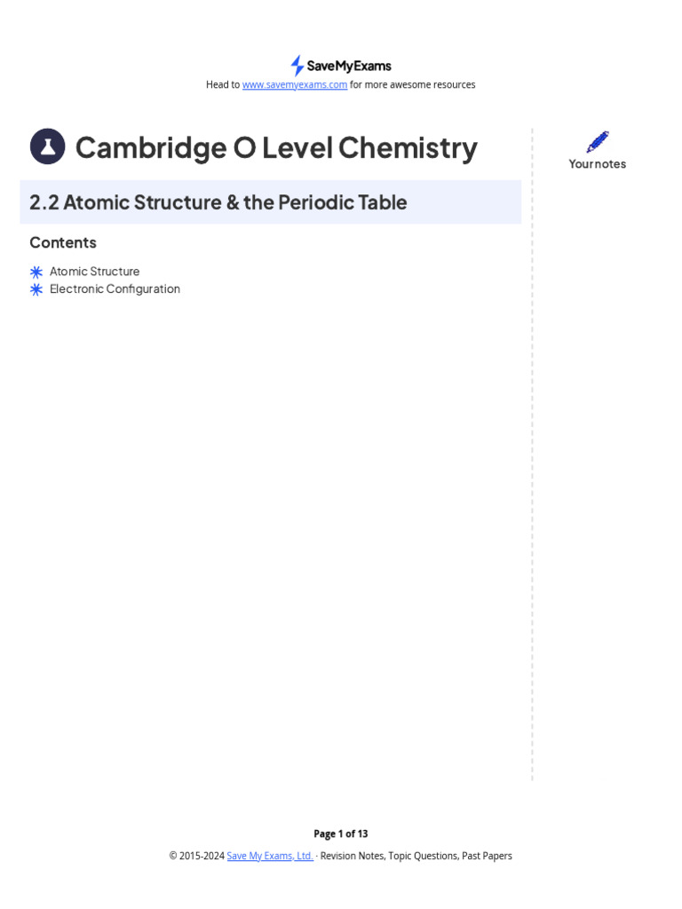 2 2 Atomic Structure The Periodic Table Pdf Atoms Proton